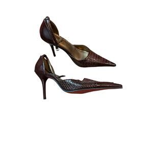 Carrini Faux Leather Red Bottom Heels 7